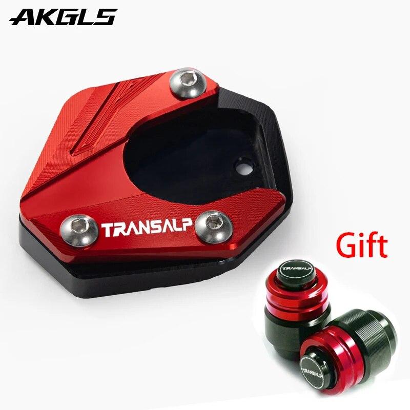 For Honda XLV 600 650 700 TRANSALP 600 Side Bracket Extension Pad Bracket Plate Enlargement and Tire Air Valve Cover Accessories