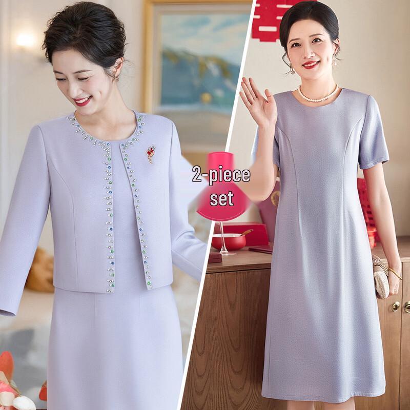 Elegant Mother-of-the-Bride Two-Piece Dress Set