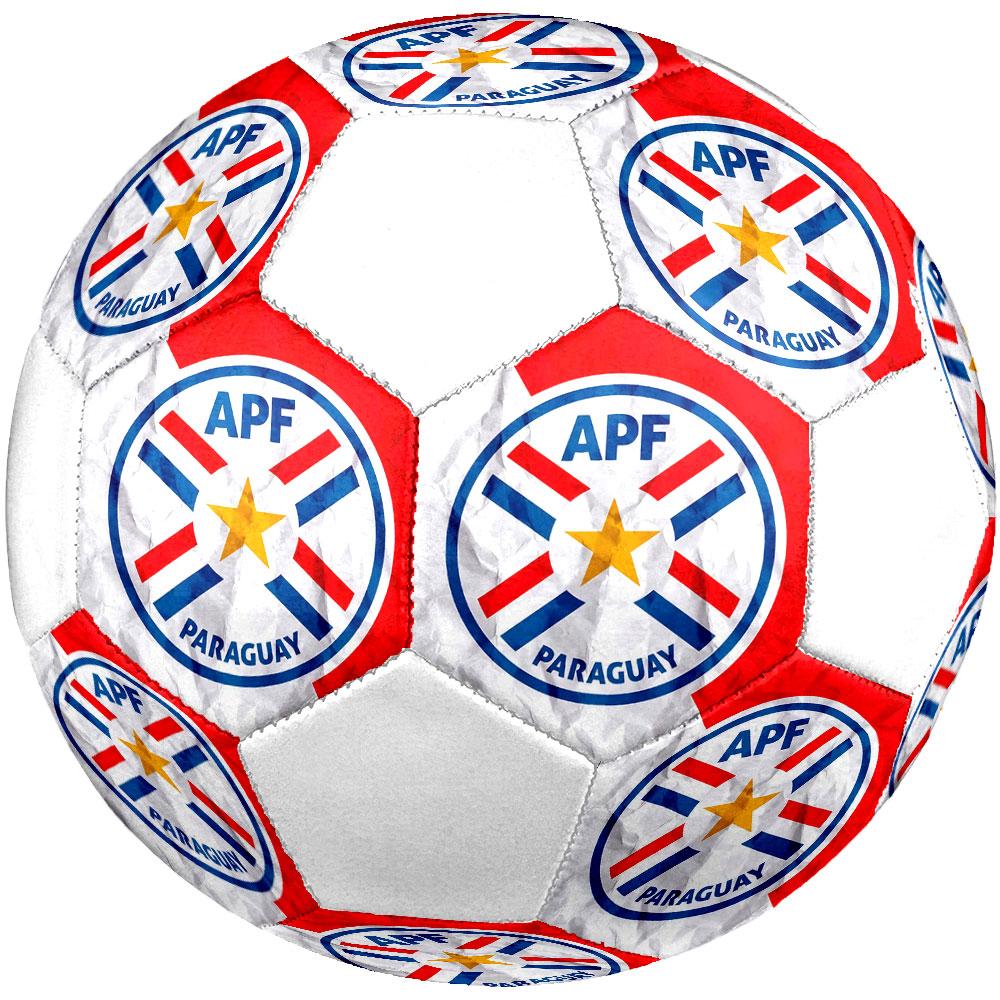 Paraguay national football logo Size 5 Soccer Ball, Machine-Stitched PVC, Durable & High Bounce, All Ages Fit, fan merchandise, matches & outdoor use.