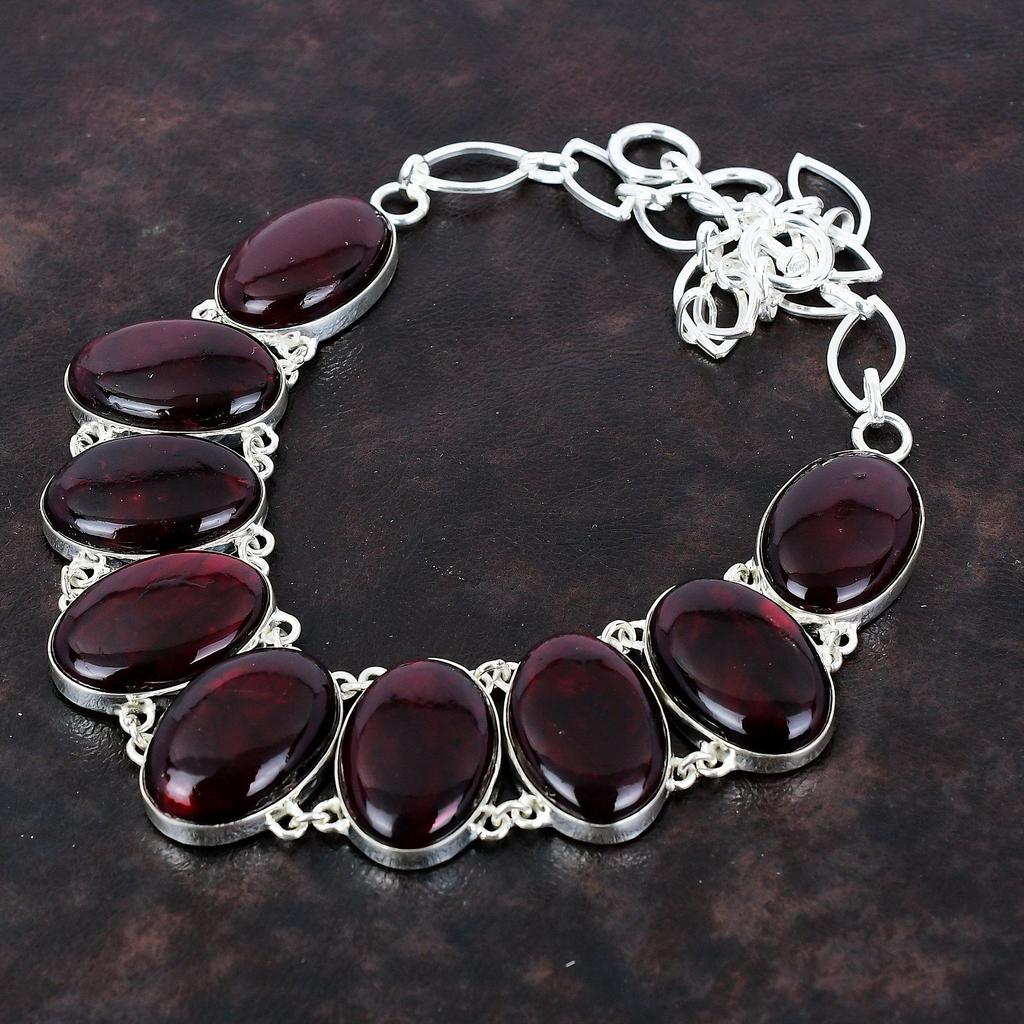 Ожерелье из лабрадорита Red Fire Ювелирные изделия ручной работы Ожерелье из стерлингового серебра 925 пробы Дизайнерские украшения из драгоценных камней Регулируемая цепочка Ожерелье Подарок для мамы