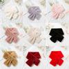 Elegant Faux Rabbit Fur Plush Shawl Cross Scarf Neckerchief Wrap Neck Warmer Solid Color