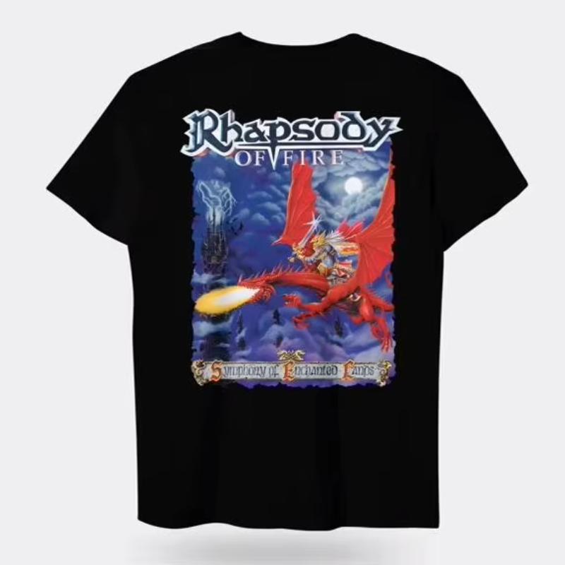 2025 RHAPSODY OF FIRE Band Genuine Peripheral Commemorative T-shirt High-quality Oversize Clothing for Men and Women
