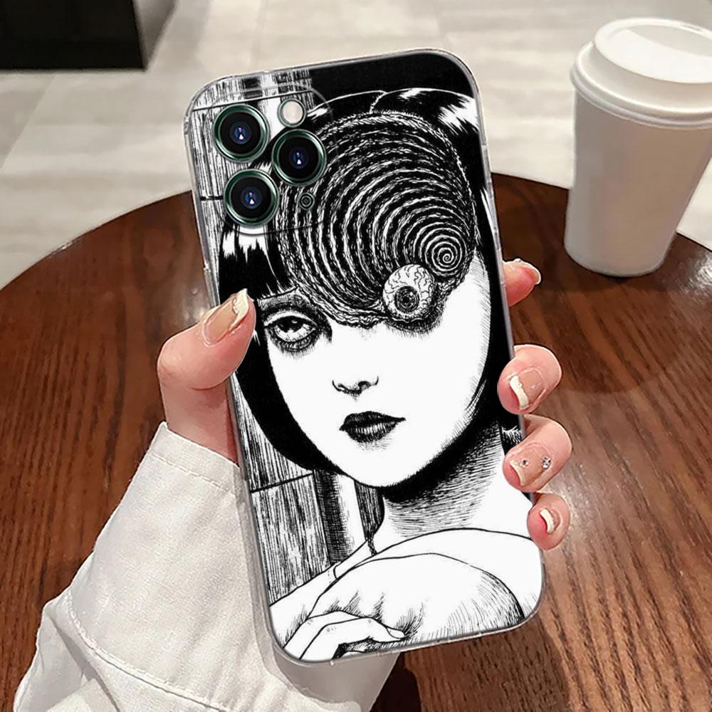 Хоррор Комикс Т-Томиэ-Дзюндзи Ито Манга Прозрачный Чехол Для Apple iPhone 17 16 15 14 13 12 11 Pro Max Plus 16E 17Air Чехол для Телефона