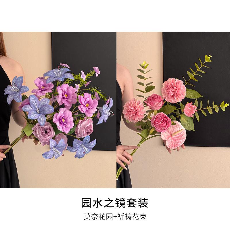 Французские Роскошные Искусственные Цветы Искусственные Имитированные Букеты Цветов Высококлассные Реалистичные Реквизиты для Фотографии День Матери Свадебный Декор