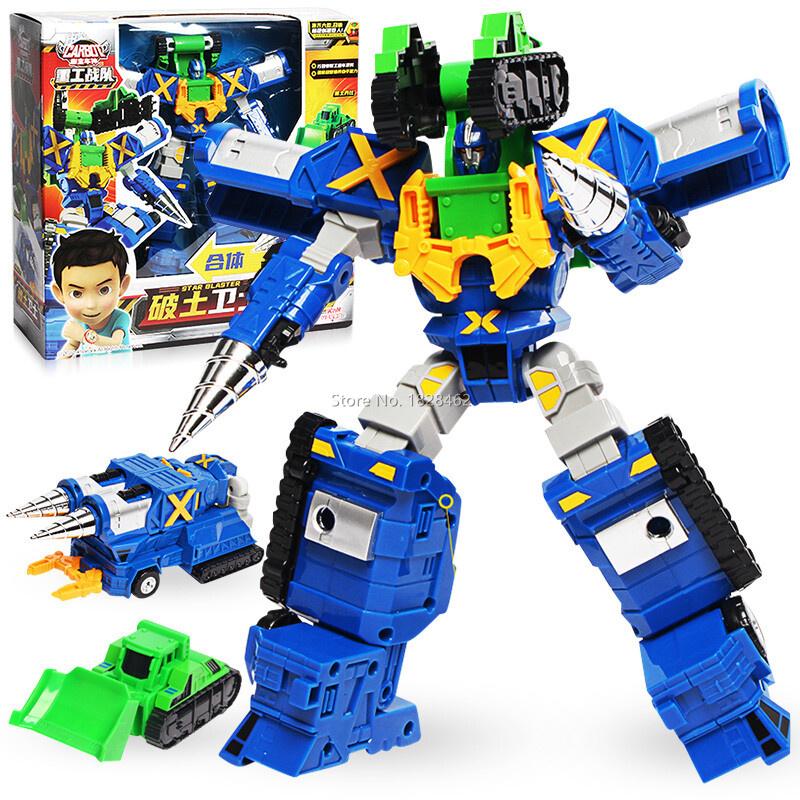 2 В 1 Робот-трансформер Carbot в Машину Игрушки Фигурки Трансформирующаяся Машина Инженерный Грузовик Транспортное средство Игрушка