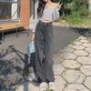 High Waist Women's Wide-Leg Jeans: Hong Kong Style, Loose Fit, Straight-Leg, Slimming Autumn Trend