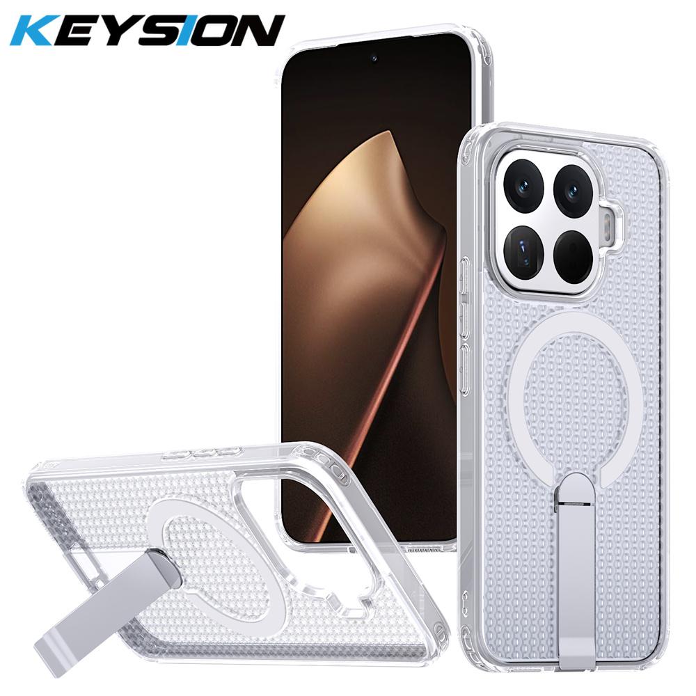 KEYSION Магнитный чехол с полыми элементами для рассеивания тепла для Xiaomi 17T Pro 5G, охлаждающий, со скрытой подставкой, противоударный чехол для телефона для Xiaomi 17T 5G