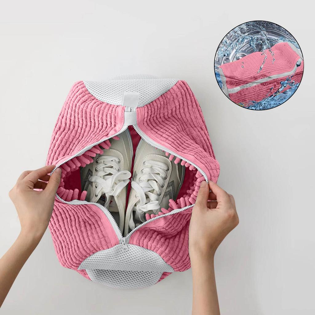 Сумка для стирки обуви Защита для обуви для стирки Пушистые волокна Полиэстер Экологичный Защита от деформации Органайзер для обуви и одежды