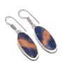 Sodalite Handmade 925 Sterling Silver Jewelry Earring 1.58" t6U03
