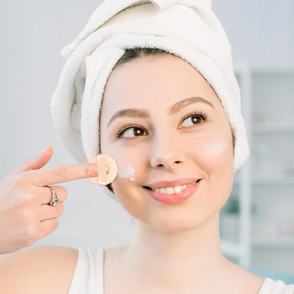 12 шт. Мягкая микрофибра Маленькая пуховка для пудры, 1,5 дюйма Маленькая пуховка Мини Моющиеся спонжи для макияжа для пудры Размером с палец для женщин Спонж для лица