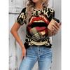 Модные летние сексуальные помады с 3D-принтом футболки для женщин уличная одежда повседневная футболка с коротким рукавом Y2k футболки с круглым вырезом топы одежда