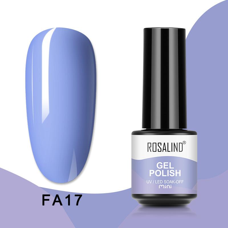 ROSALIND Mini Nail Polish Gel Semipermanent UV Multiple Colors Varnish Hybrid Nail Art Soak Off Top Base Coat Regular Gel Lacquer