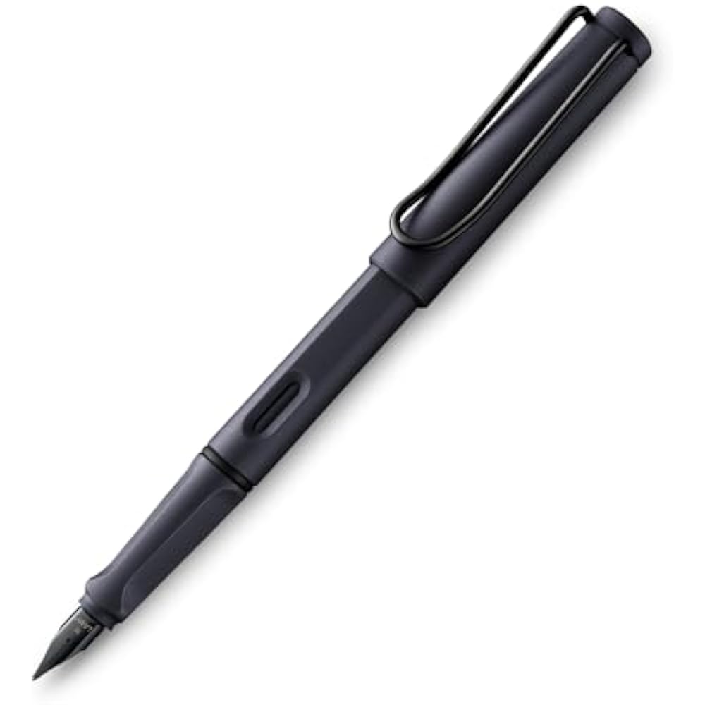LAMY Ручка-перо Lamy EF Ультратонкое Safari Стальная Черная L0E2-EF Обычная Импортная