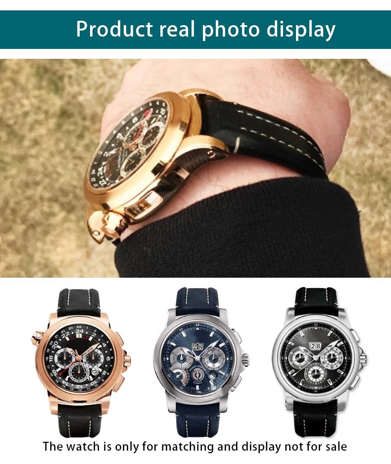 Высококачественный кожаный ремешок для часов Carl F. Bucherer Patravi Хронограф для Мужчин Ремешок Браслет 20мм 22мм