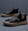 Модные мужские кожаные кроссовки, модельные туфли, дизайнерская мода, платформа, высокий верх, натуральная кожа, повседневная обувь на плоской подошве для отдыха на открытом воздухе