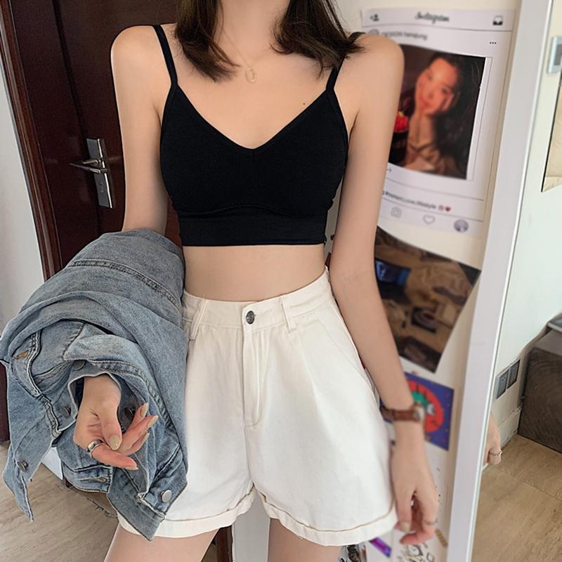 Women Padded Underwear U Backless Bralette Seamless Bras Sleep Top Camis Cotton Wireless Fitness Bra Lingerie