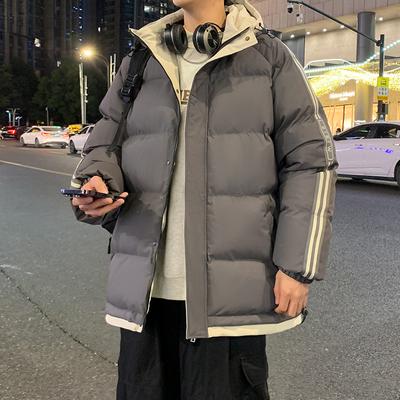 Зимние куртки для мужчин Куртка из хлопка с капюшоном Tide Loose Tops Молодежная мужская хлопковая куртка Утолщенная теплая куртка Универсальная куртка для отдыха