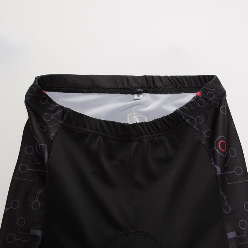 Трикотажные изделия для езды на велосипеде, комплект одежды для велоспорта, мужской/женский черный нагрудник с длинными рукавами, брюки, костюм для велосипедной одежды