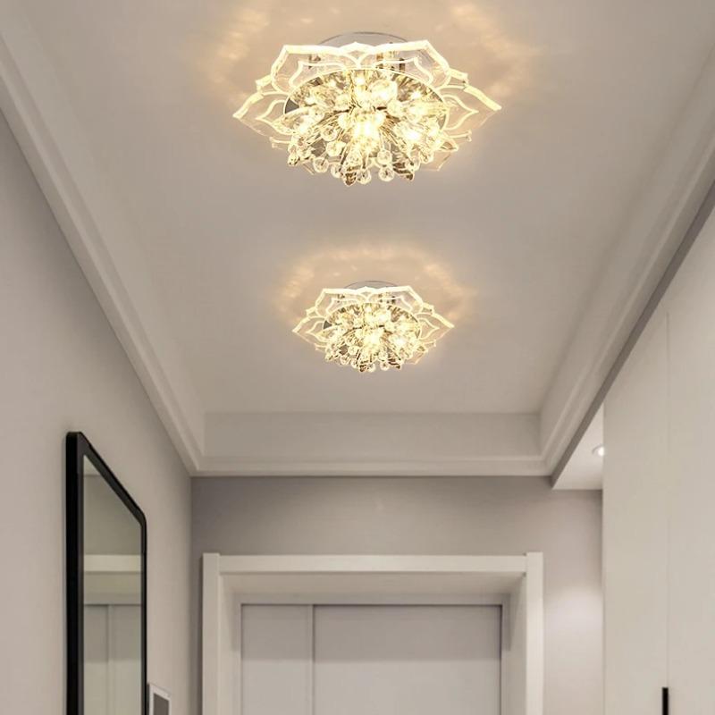Современный светодиодный потолочный светильник, хрустальный потолочный светильник, люстра для спальни, внутреннее освещение для гостиной, украшение дома, светодиодная люстра