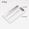 uxcell 5pcs High-Precision SEC Size Estimation Chart, 8x5.5cm, 0.2mm, Transparency Defect Detection Film Ruler for Measuring Diameter and Line Width D