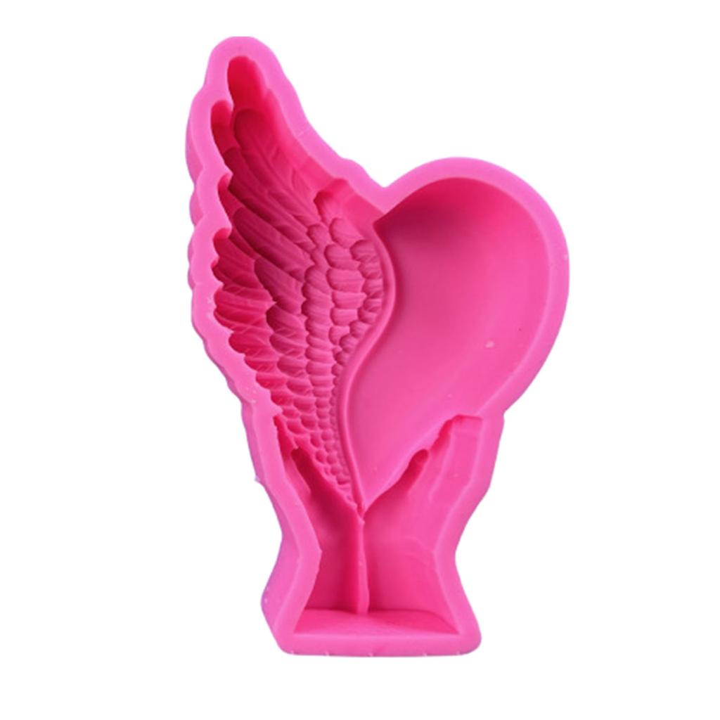 Hands Holding Heart Wing Silicone Mould Candle Molds Love Heart Casting Molds Handmade Resin Molds DIY Baking Molds