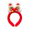 Cartoon Horse Hairband Mascot Plush Horse Headband Sweet New Year Headband  Party Decoration