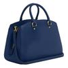 Coach Сумка-тоут Savannah Carryall 36 с логотипом, золотой фурнитурой, тисненой кожей, на плечо, через плечо, большая, женская, темно-синяя