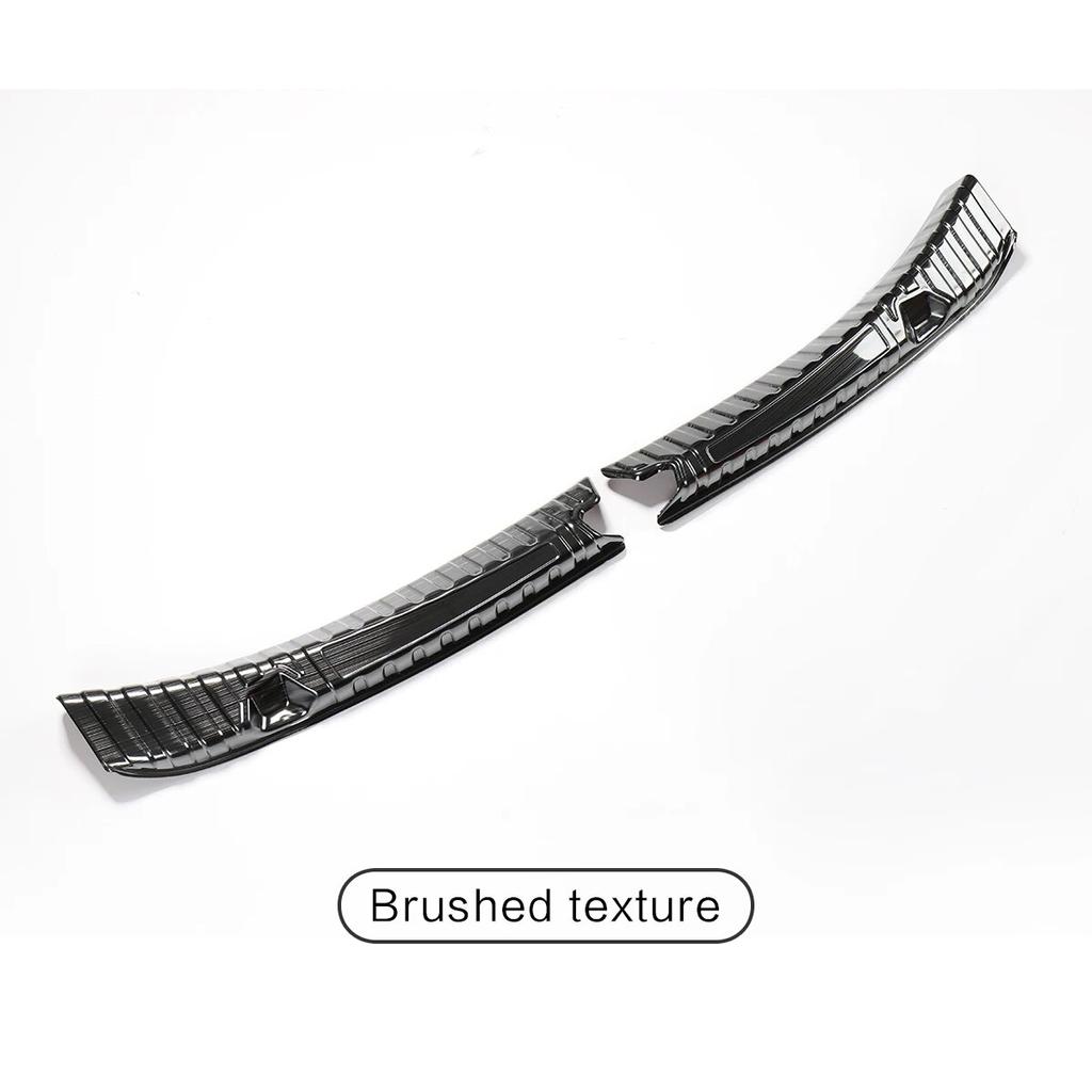 LUCKEASY For Tesla Model 3 Stainless Steel Trunk Inner Guard -model3 2017-2023 Car Inner Rear Bumper Guard Plate Cover Trim