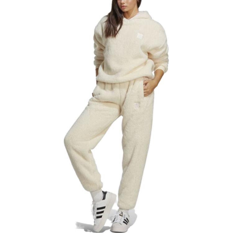 adidas Брюки Originals флисовые на шнурке Женские брюки Бежевые IC2256