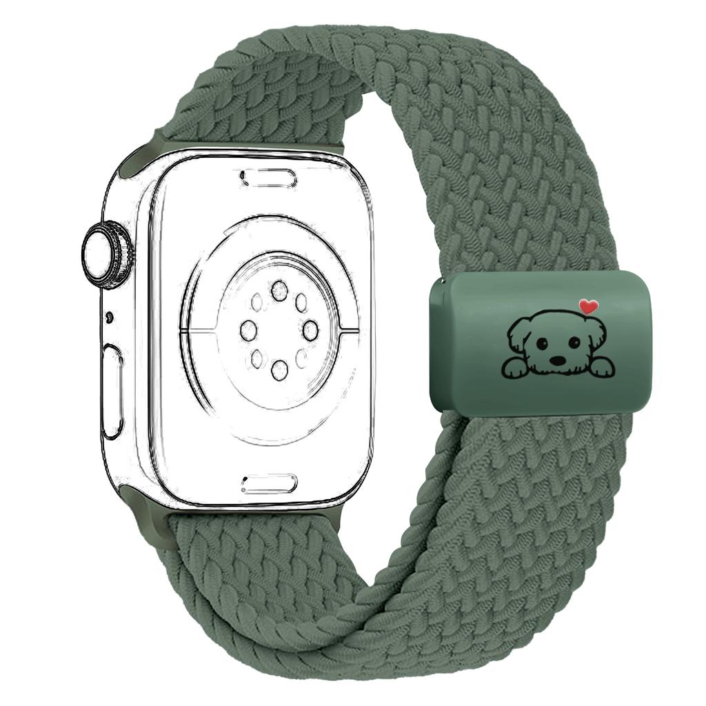 Плетеный нейлоновый ремешок для Apple Watch Bands 44 мм 40 мм 45 мм 46 мм 41 49 мм магнитный Браслет iWatch серия se 7 6 8 9 10 ultra 2 3 11