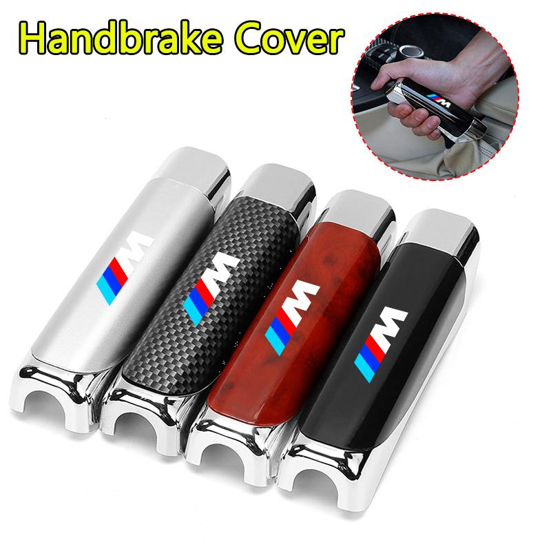 BBJG8 For BMW M 1 3 5 Series X1 X3 F10 Leather Carbon Fiber Car Handbrake Cover Protective Sleeve Hand Brake Protection Car Interior