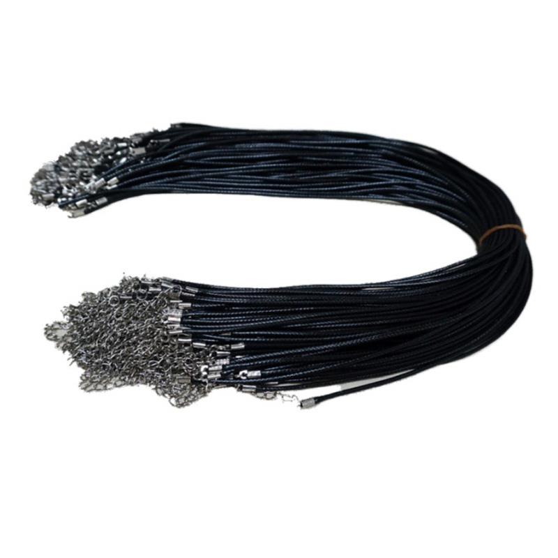 Восковая веревка, модная черная подвеска унисекс, винтажное ожерелье «сделай сам», аксессуары, веревка, корейская восковая проволока, черная кожаная веревка