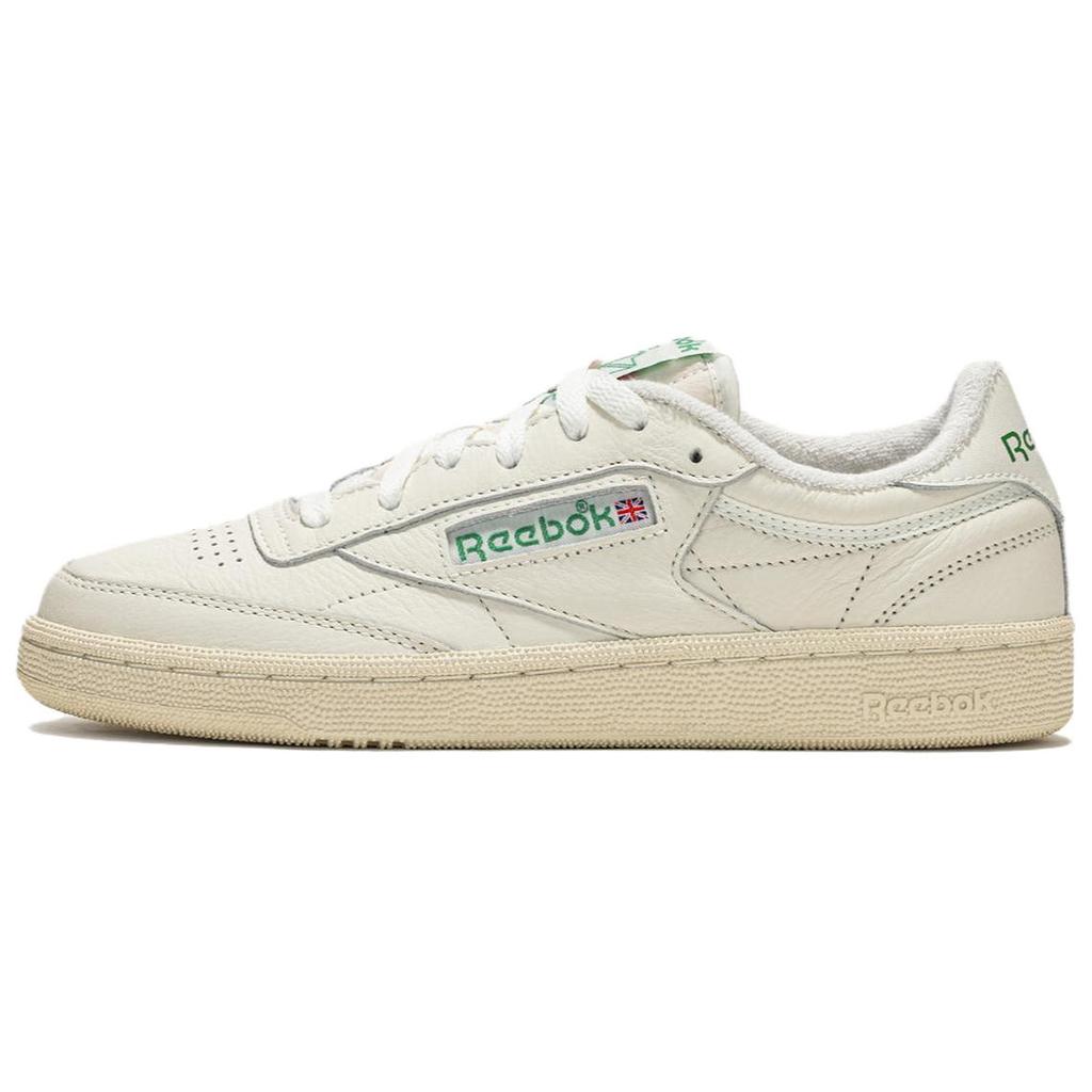 Sneakers Reebok CLUB C 85 VINTAGE Skate Shoes Women's Low-top Beige White & Green Vintage Colorway