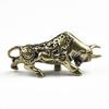 Vintage Copper Bullfighting Statue Miniature Handicrafts Mini Animal Ornament Home Office Desk Table Crafts Decor