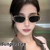 Neutral New Fashion Casual Sunglasses Ladies Retro Square Metal Frame Glasses Outdoor Uv400 Sunscreen Beach Travel Sunglasses