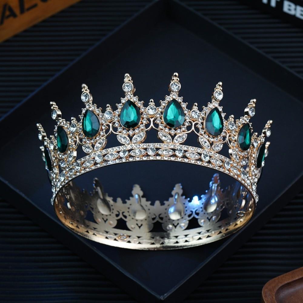 Elegant Bridal Tiara Vintage Crystal Headpieces King Rhinestone Wedding Crown Special Event