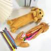 Novelty Puppy Pencil Pouch Soft Plush Stationery Storage Bag Kawaii Dogs Pencil Bag  Students
