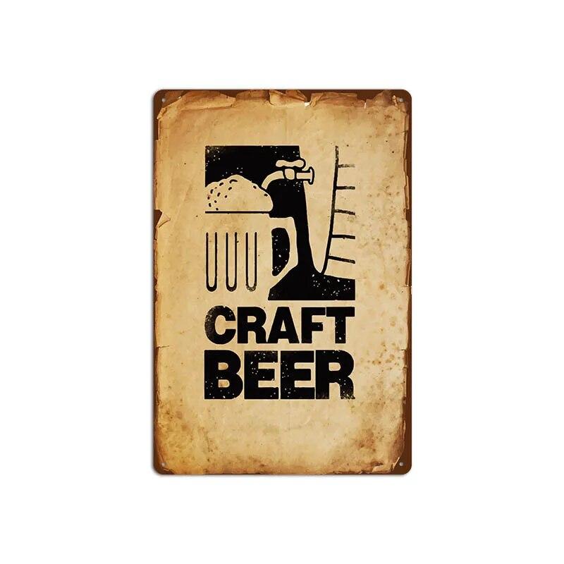 Vintage Cold Beer Metal Tin Sign 2023 New Iron Sheet Bar Background Wall Decoration Painting American Frameless Decorations