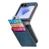 For Samsung Galaxy Z Flip7 FE 5G/Z Flip6 5G Case Card Holder Kickstand Retro Texture Leather Back Cover