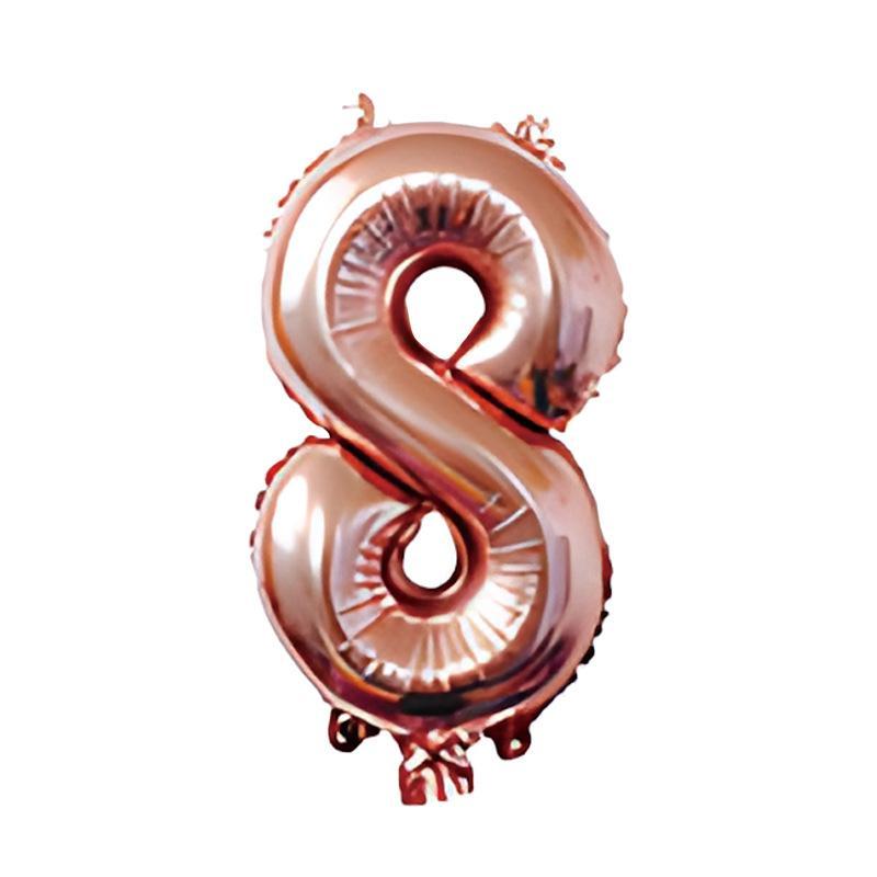 Цифровые шары Фольгированные шары Розовое золото Цифровые Globos Свадьба С Днем Рождения Украшение для вечеринки Принадлежности для детского душа