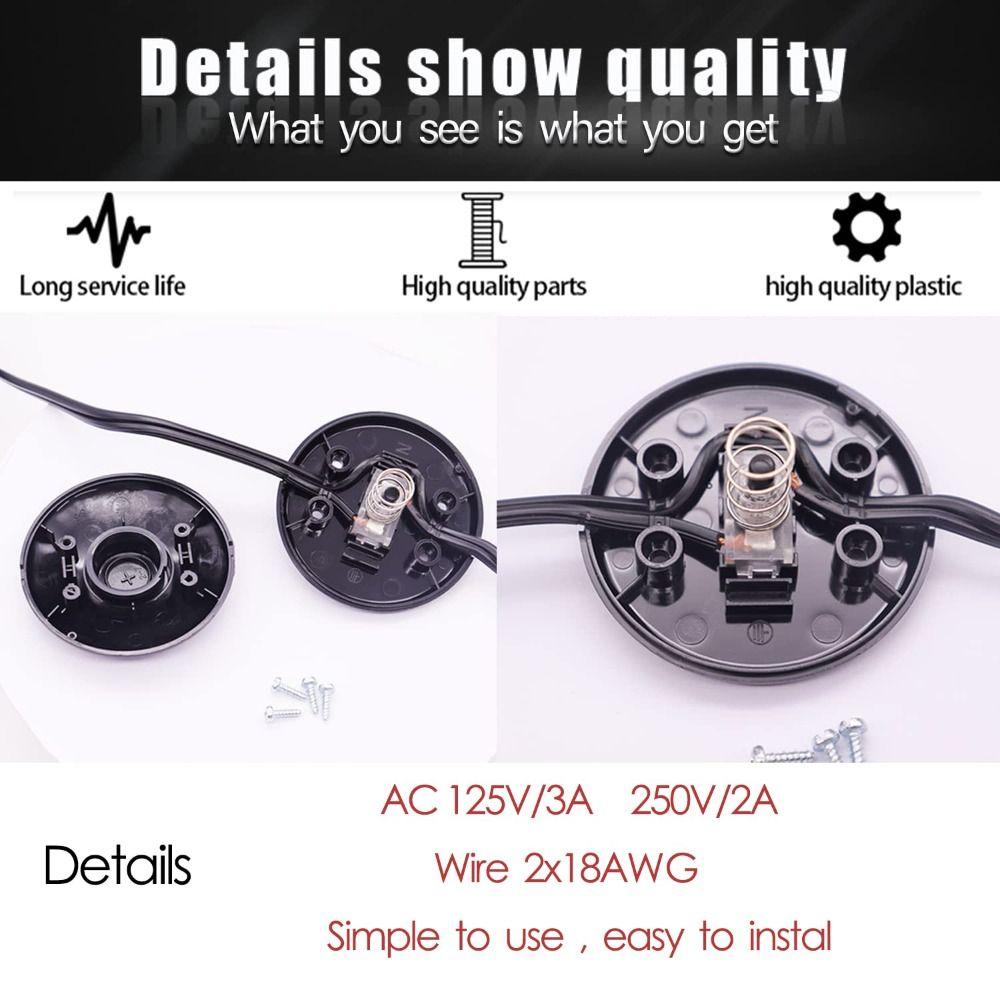 Black Footswitch Plastic Foot Pedal Push Switch with 1.8m Cable   Lamp Light On-Off Control