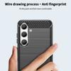 MOFI JK TPU Series-1 For Samsung Galaxy S24 Carbon Fiber Texture Slim-Fit Case TPU Cell Phone Cover