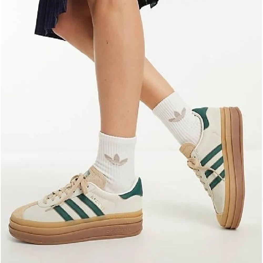 adidas Gazelle Bold women's sneakers cream white green