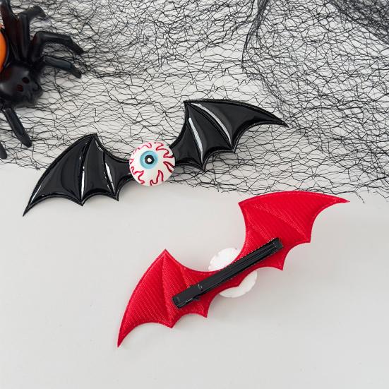 Хэллоуинская заколка для волос в темном стиле, крылья летучей мыши, дизайн тыквы и глазного яблока, пародийная заколка для волос, универсальный готический уличный аксессуар для волос для вечеринки