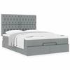 Maison Exclusive - Cadre de lit ottoman et matelas gris clair 140x200 cm tissu