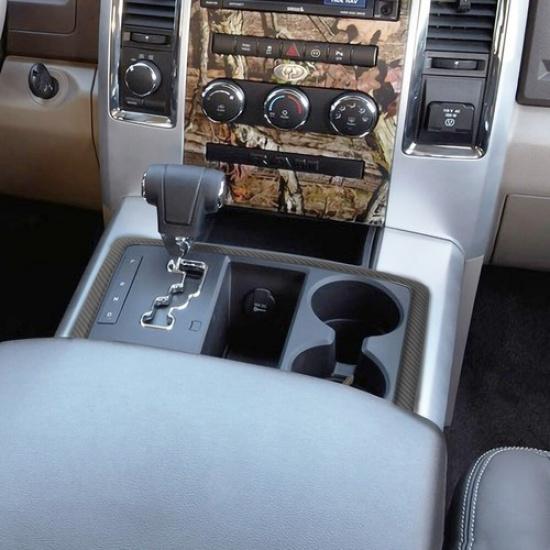 Carbon Fiber Gear Shift Cup Holder Cover Frame Trim For Dodge Ram 1500 10-12