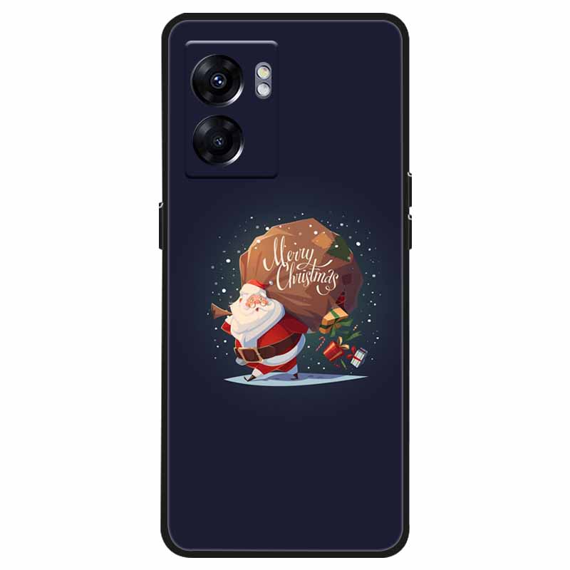 Чехол для OPPO Realme C33 C30s Рождественский Силиконовый Мягкий ТПУ Чехлы для Realme 9 Pro Plus Coque Realme8 5G Новогодний Подарок Funda