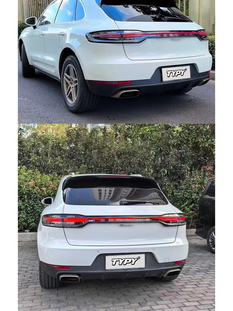 LED Through-Type Taillight Assembly with Flowing Turn Signal for 2014-2017 Porsche Macan.