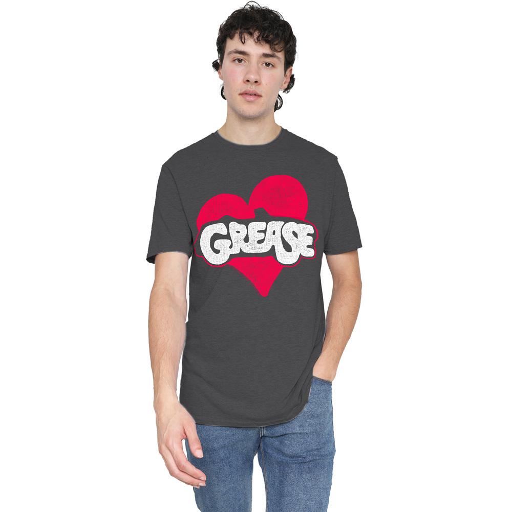 Grease Unisex Adult Heart T-Shirt