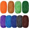 Timgle 9 мотков пряжи Scrubby для мочалок Радужная блестящая пряжа для вязания крючком, вязания, мытья посуды, мочалок, рукодельного проекта(Темный цвет)